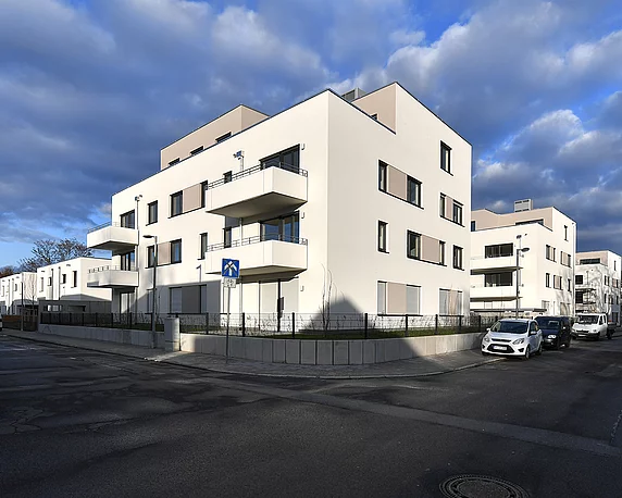 Die Werbeagentur magenta begleitet die Bauprojekte der Wohnungsbaugesellschaft GBG Mannheim in Form von hochwertiger Architekturfotografie.