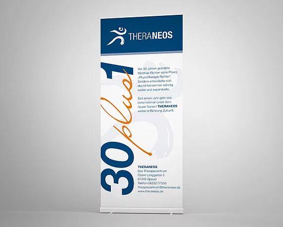THERANEOS, Physiotherapie, Roll-up, Corporate Design