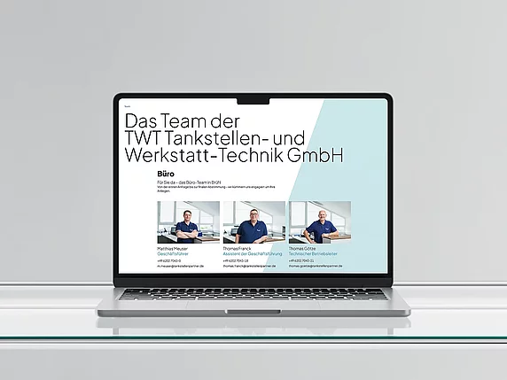Team der TWT GmbH, Desktopansicht