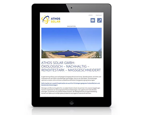 Athos Solar, Website
