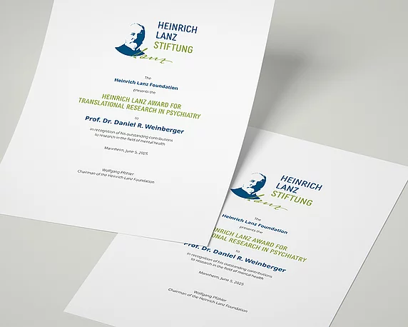 Urkunde Heinrich Lanz Award for Translational Research in Psychiatry
