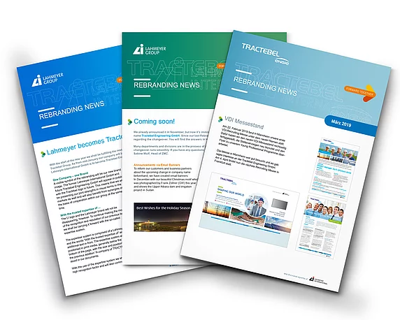 Tractebel, Rebranding, Corporate Design, Newsletter