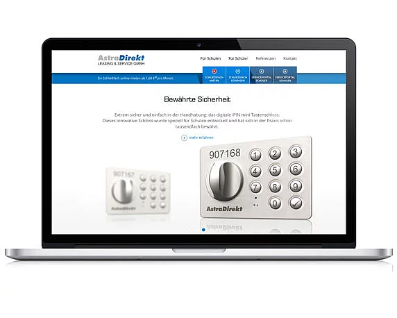 AstraDirekt, Website, Responsive Design