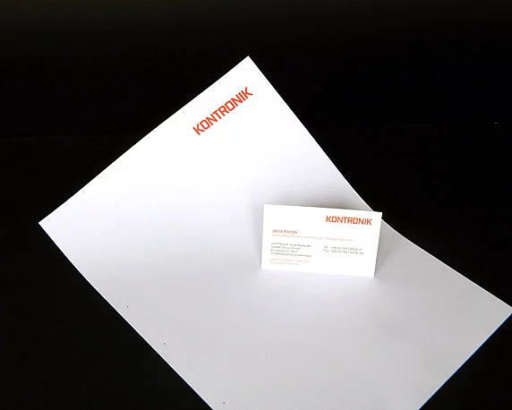 KONTRONIK, SOBEK Drives GmbH, Geschäftsausstattung, Briefbogen, Visitenkarte