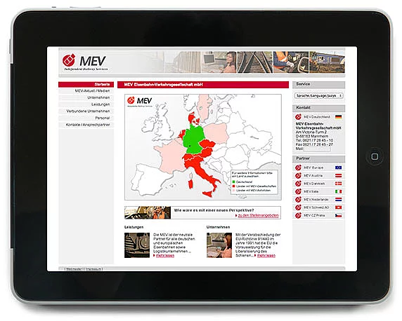 MEV, Website, Werbeagentur magenta, Mannheim