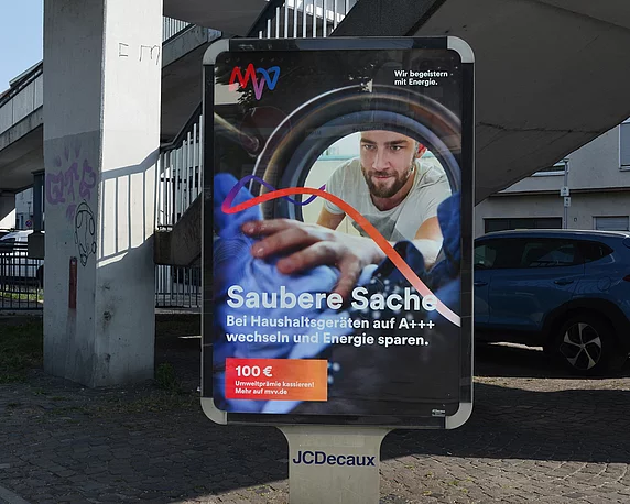 MVV, Umweltprämie, Plakat, Mega Light, City Light, Kampagne, Werbeagentur magenta, Mannheim