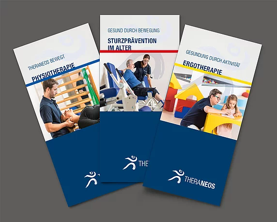 THERANEOS, Physiotherapie, Folder, Corporate Design