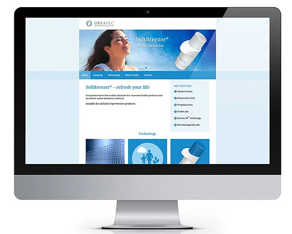 Ursatec, SoftBreezer®, Inhalationssystem, Nebulizer, Website