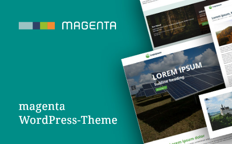 magenta WordPress-Theme - live demo vorschau
